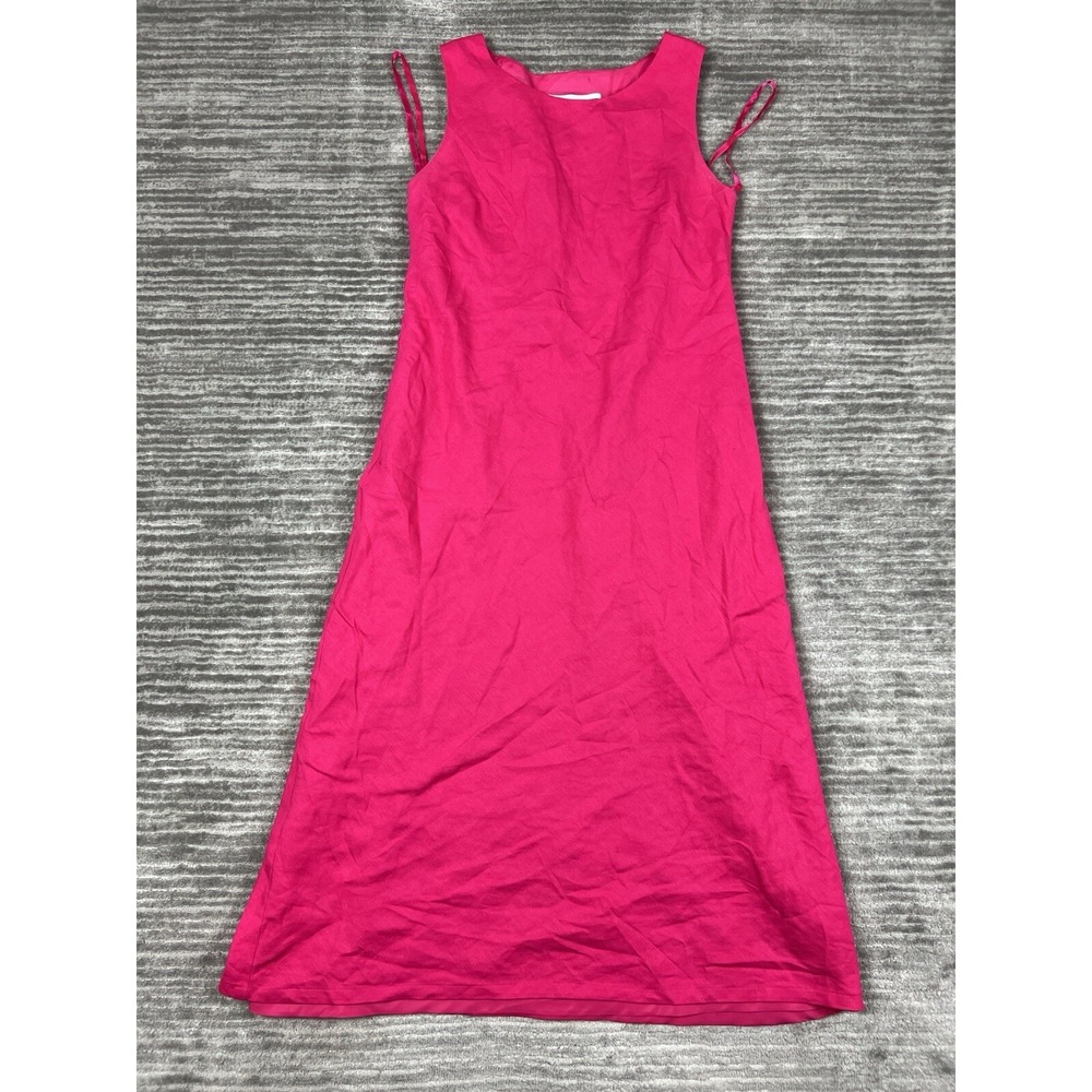 Jessica‎ Howard Dress Womens 6 Pink Polyester Sleeveless Midi Casual